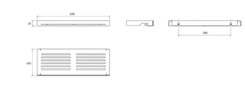 Polc, Ravak Polc Slim S, fehér/fehér X07P651