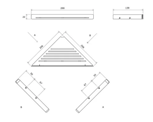 Polc, Ravak Polc Slim C, fehér/fehér X07P652