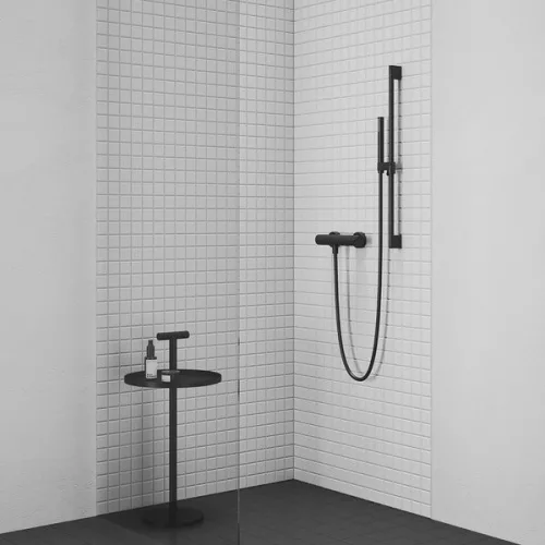 Falirúd, Ravak 974.20BLM Állítható zuhanytartó rúd 70 cm, Black Matt X07P679