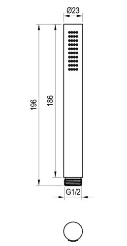 Kézizuhany, Ravak 951.20GB Kézi zuhany köralakú, Graphite Brushed X07P694
