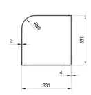 Mosdópult tartó konzol, Ravak Konzol Yard 450 C fehér X01775