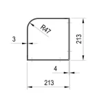 Mosdópult tartó konzol, Ravak Konzol Yard 280 C fekete X01779