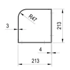 Mosdópult tartó konzol, Ravak Konzol Yard 280 C rozsdamentes X01784