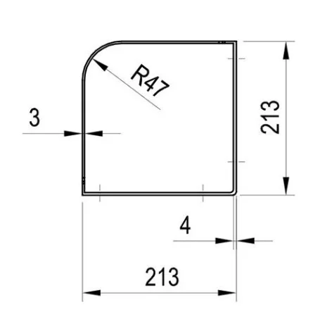 Mosdópult tartó konzol, Ravak Konzol Yard 280 C rozsdamentes X01784