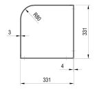 Mosdópult tartó konzol, Ravak Konzol Yard 450 C rozsdamentes X01785