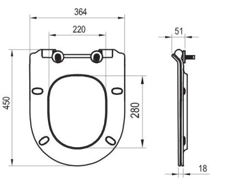 WC tető, Ravak Vita slim WC ülőke X01861