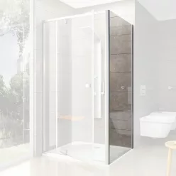   Fix fal, Ravak Pivot PPS-90 (szatén+transparent) 90G70U00Z1 fix oldalfal