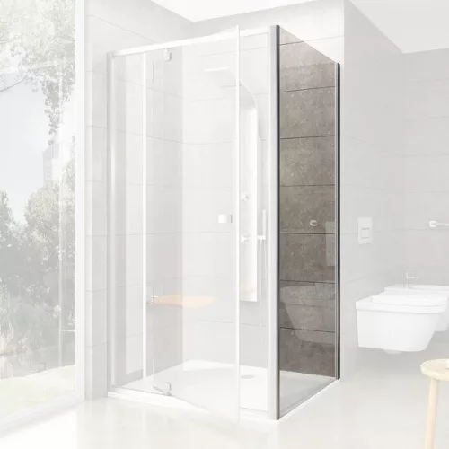 Fix fal, Ravak Pivot PPS-90 (szatén+transparent) 90G70U00Z1 fix oldalfal