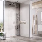Walk-in, Ravak Walk In Wall-70 v.200 fekete+átlátszó üveg, 1 merevítővel GW9W1030SZ1