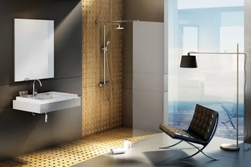 Walk-in, Ravak Walk In Wall-160 v.200 krómhatású+átlátszó üveg, 1 merevítővel GW9WS0C0SZ1