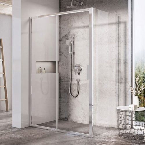 Zuhanyajtó, Ravak Blix Slim BLSDP2-110 krómhatású +Transparent X0PMD0C00Z1 zuhanyajtó