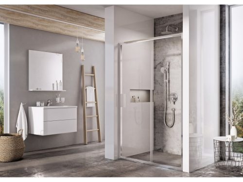 Zuhanyajtó, Ravak Blix Slim BLSDP2-110 krómhatású +Transparent X0PMD0C00Z1 zuhanyajtó