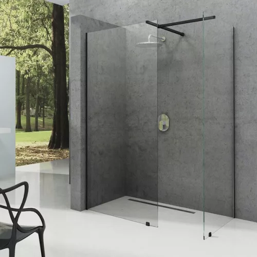 Walk-in, Ravak Walk In Double fekete 1xWall-70 v.200,1xWall-130 v.200,merevítővel,T csatlakozóval