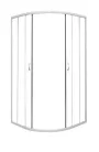 Zuhanykabin, Sanotechnik TP4080C Íves sarokkabin két tolóajtóval, króm, 80 cm