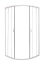 Zuhanykabin, Sanotechnik TP4080W Íves sarokkabin két tolóajtóval, fehér, 80 cm