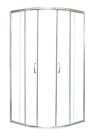 Zuhanykabin, Sanotechnik TP4080W Íves sarokkabin két tolóajtóval, fehér, 80 cm