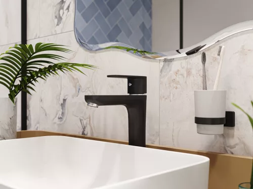 Mosdó csaptelep, Ferro Algeo Black magasított mosdó csaptelep BAG2LBL