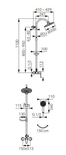 Zuhanyszett, Ferro NP71-BAG7U