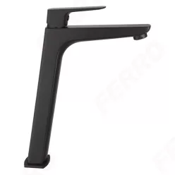   Mosdó csaptelep, Ferro Vitto Black Verdeline BVI2LVLBL, fekete  magasított mosdócsaptelep