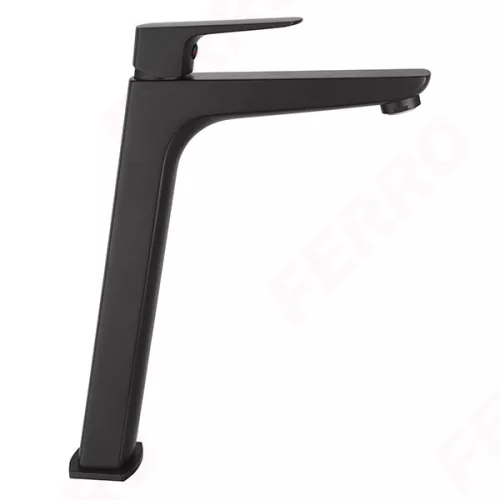 Mosdó csaptelep, Ferro Vitto Black Verdeline BVI2LVLBL, fekete  magasított mosdócsaptelep