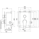 Falba süllyesztett csaptelep, Ferro ALGEO BAG7P2BOX falsík alá építhető kétfunkciós csaptelep