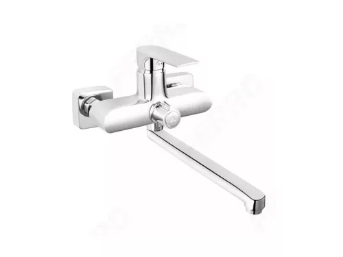 Mosdó csaptelep, Ferro ALGEO SQUARE BAQ3A fali mosdó csaptelep zuhanyváltóval, 220 mm elforgathat