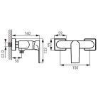 Zuhany csaptelep, Ferro ALGEO SQUARE zuhany csaptelep BAQ7BLC