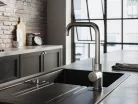 Mosogató csaptelep, Ferro Camiro Inox BCQ4 konyhai csaptelep, inox acél
