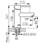 Mosdó csaptelep, Ferro FIESTA BFI2G mosdó csaptelep click-clack leeresztővel, gold
