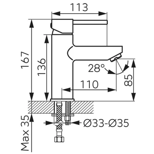 Mosdó csaptelep, Ferro FIESTA BFI2G mosdó csaptelep click-clack leeresztővel, gold