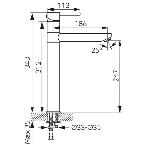 Mosdó csaptelep, Ferro FIESTA BFI2LG magasított mosdó csaptelep, gold