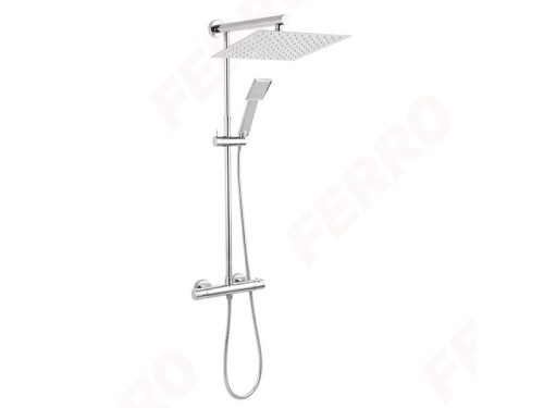 Zuhanyszett, Ferro TREVI SQUARE NP75SQ-TRV7U zuhanyrendszer termosztátos csapteleppel