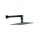 Trópusi zuhany, Ferro Fejzuhany zuhanykarral NPT14BL, 250x250 mm, slim, fekete