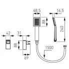 Zuhanyszett, Ferro SINUS fali tartós kézi zuhanyszett U170B