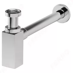   Mosdó szifon, Ferro QUADRO S280 szögletes búraszifon G5/4”x32 mm, króm