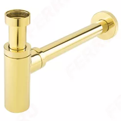   Mosdó szifon, Ferro ROTONDO S282G hengeres búraszifon G5/4”x32 mm, gold