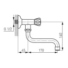 Egyéb csaptelep, Ferro STANDARD hidegvizes szelep Z39 elforgatható kifolyóval