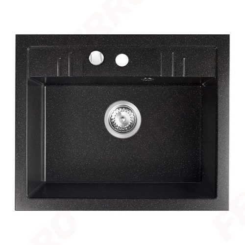 Mosogatótálca, Ferro MEZZO II DRGM1/48/58HA 1-medencés gránit mosogató 48/58, grafit shine
