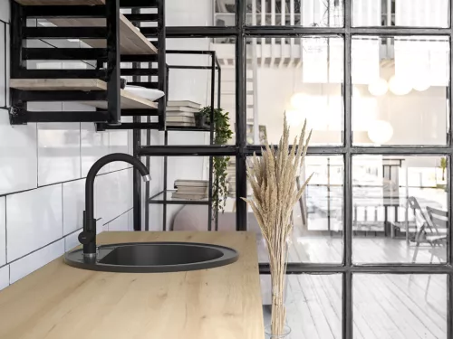 Mosogatótálca, Ferro MEZZO II DRGM1/51BA gránit mosogató 1-medencés, átm.51, grafit