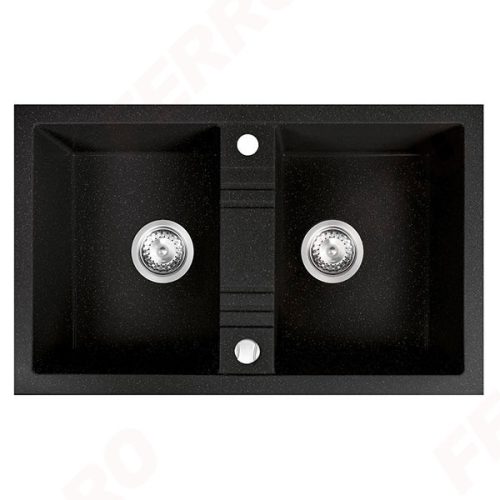 Mosogatótálca, Ferro MEZZO II DRGM2/48/78HA 2-medencés gr. mosogató 48/78, grafit shine