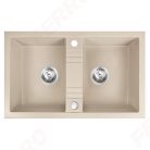 Mosogatótálca, Ferro MEZZO II DRGM2/48/78SA 2-medencés gr. mosogató 48/78, homokszín