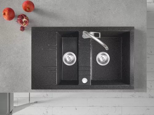 Mosogatótálca, Ferro MEZZO II 1-medencés DRGM3/48/79HA csepptálcás  gr. mosogató 48/79 gyümölcsmo