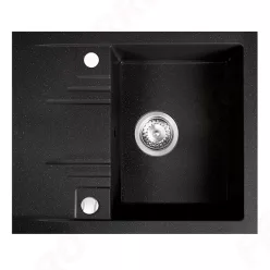   Mosogatótálca, Ferro MEZZO II DRGM48/58HA 1-medencés csepptálcás gr. mosogató 48/58, grafit shine