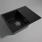 Mosogatótálca, Ferro MEZZO II DRGM48/58HA 1-medencés csepptálcás gr. mosogató 48/58, grafit shine