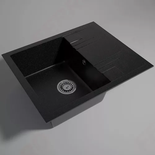 Mosogatótálca, Ferro MEZZO II DRGM48/58HA 1-medencés csepptálcás gr. mosogató 48/58, grafit shine