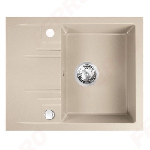 Mosogatótálca, Ferro MEZZO II DRGM48/58SA 1-medencés csepptálcás gr. mosogató 48/58, homokszín