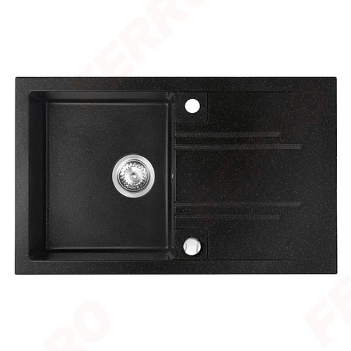 Mosogatótálca, Ferro MEZZO II DRGM48/78HA 1-medencés csepptálcás gr. mosogató 48/78, grafit shine