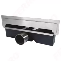   Padlóösszefolyó, Ferro WALL SLIM rozsdamentes fali zuhanyfolyóka OLWS1 polírozott ráccsal 30 cm