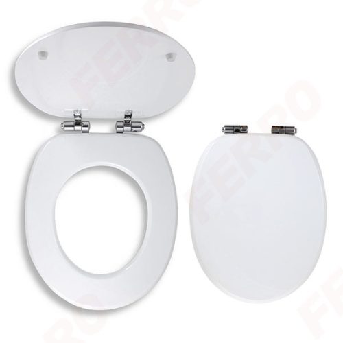 WC tető, Ferro soft close fehér wc ülőke easy click, MDF WC/SOFTMDF