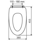 WC tető, Ferro soft close fehér wc ülőke easy click, MDF WC/SOFTMDF